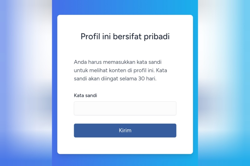 Kata sandi profil